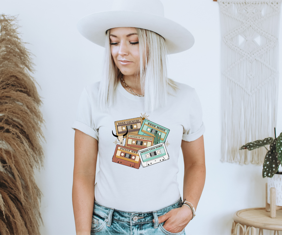 Country Music Cassette Tape Tee