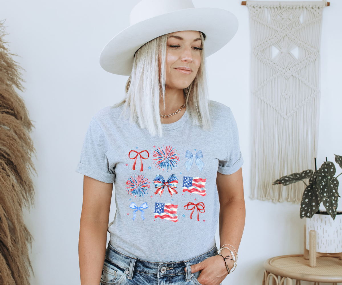 Fireworks & Freedom Bows Tee
