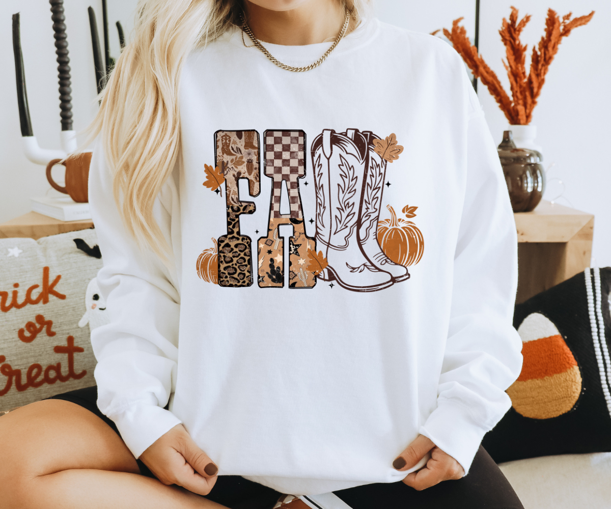 Fall Vibes Cowgirl Sweatshirt