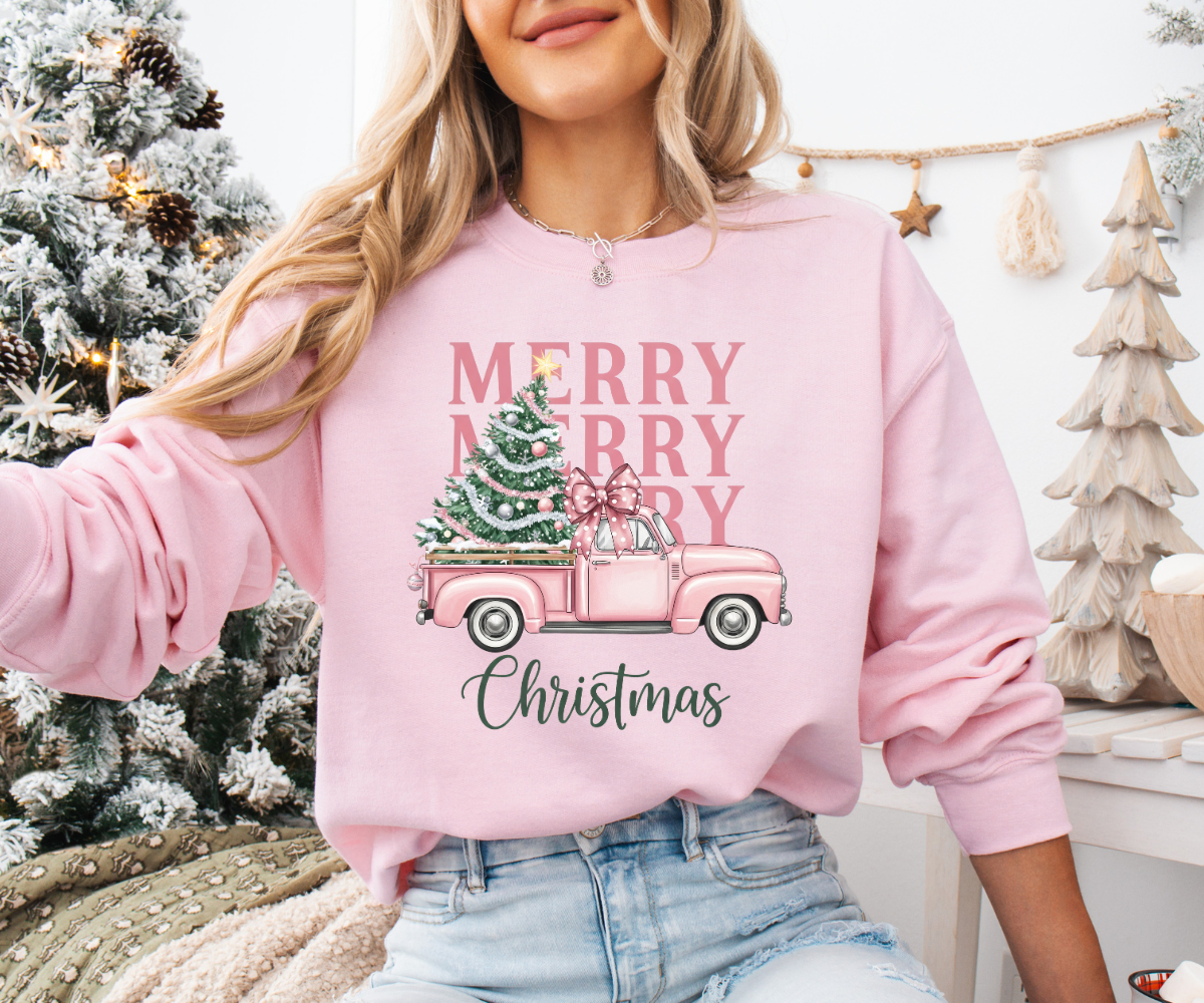 Truck Merry Christmas Sweatshirt