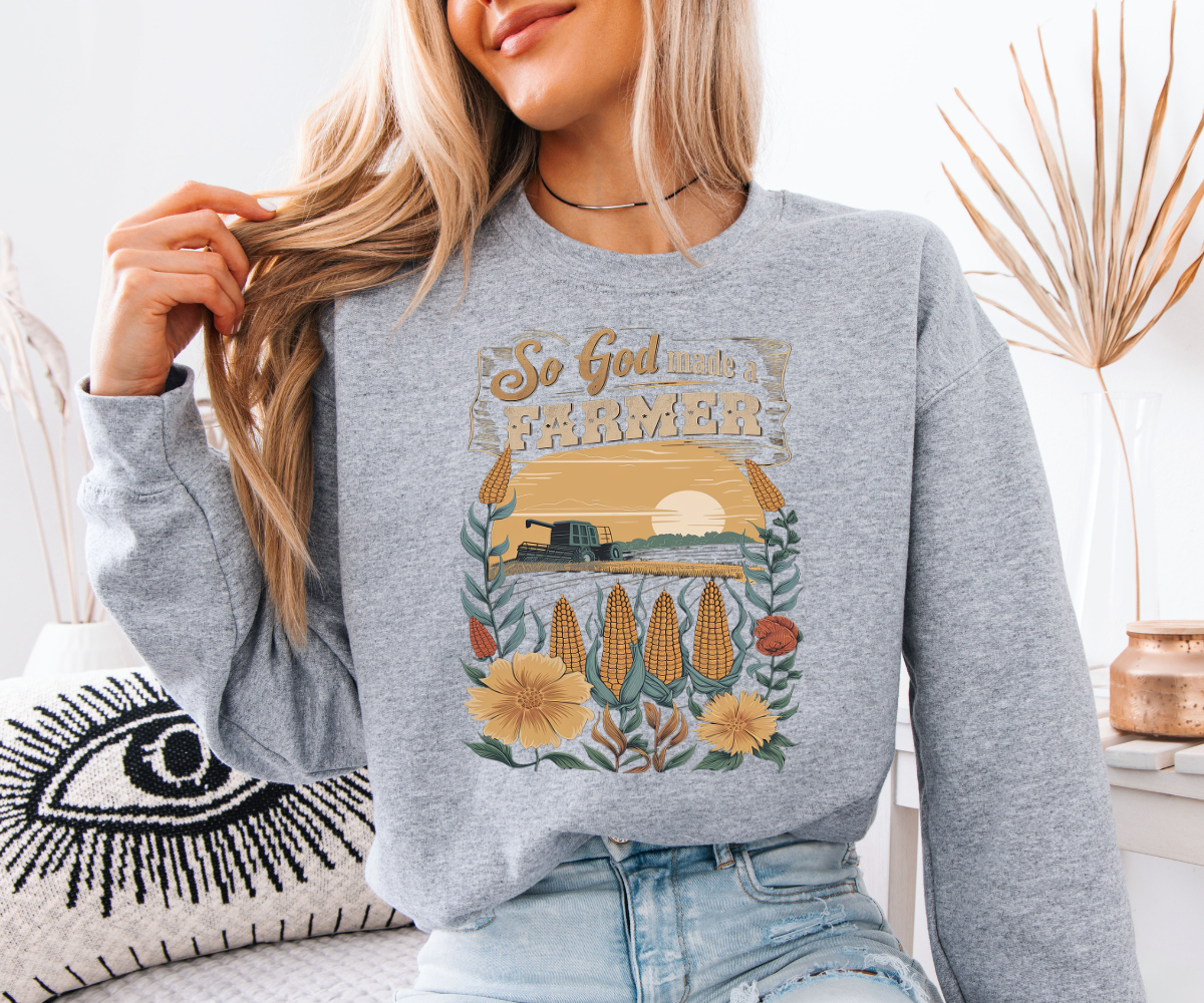 So God Made a Farmer Sweatshirt