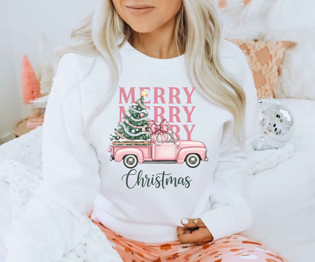 Truck Merry Christmas Sweatshirt