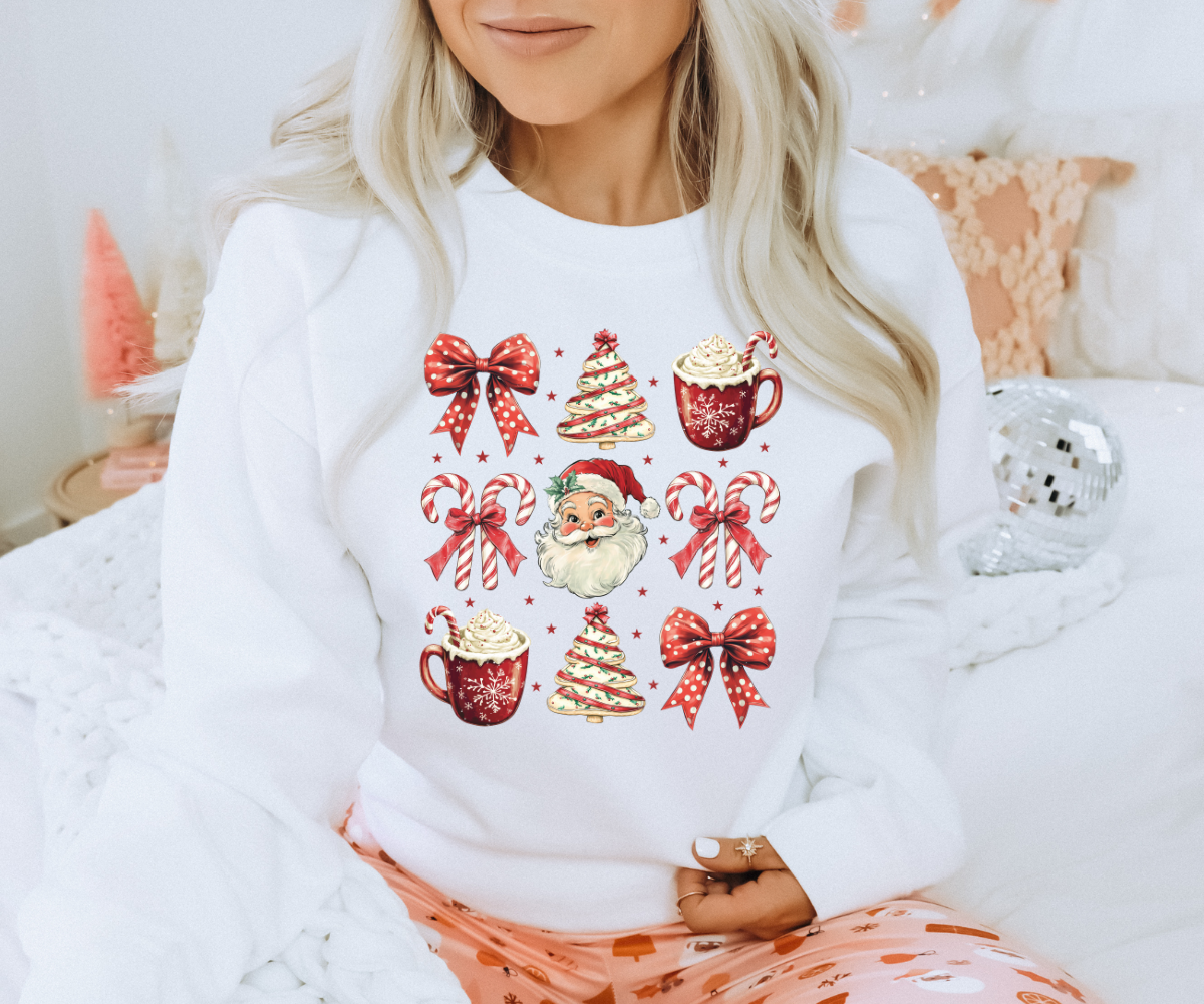 Hot Cocoa & Holly Bows Sweatshirt