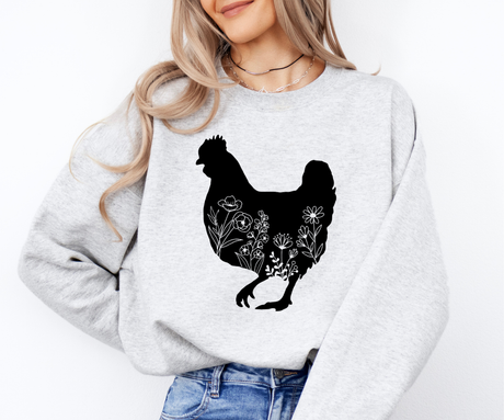 Floral Chicken Sweatshirt